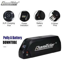 Downtube Battery Polly A Chamrider 48V Ebike Battery 21700 Cell Electric Bicycle Battery 22.5AH 50A BMS 500W 1000W
