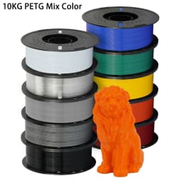 22LBS PLA PETG Filament 1.75mm Dimensional Accuracy+/-0.03mm Black White Grey Multicolor 3D Printer Materials for FDM 3D Printer