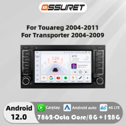 7"Android Auto Car radio for Volkswagen VW Touareg 2004-2011 Transporter Multimedia player 4G Carplay 2din 7862 Autoradio Screen