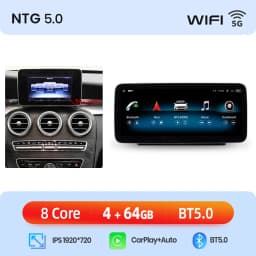 Junsun KSW Qualcomm 665 CarPlay For Apple Car Radio Multimedia For Mercedes-Benz C Class W204 S205 C204 2007-2018 4G WiFi Stereo