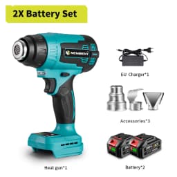 NEWBENY 2000W 500℃ Electric Hot Air Gun 9 Gears Handheld Cordless Rechargeable Industrial Home Power Tool For Makita Battery Pin