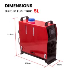Air diesel Heater LCD Remote 2KW-5KW 12V For SUV MotorHomes Car Lorry 4 Holes