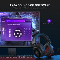 EKSA E900Pro Gaming Headset Gamer 7.1 Surround Sound USB Wired Headphones with Noise Cancelling Microphone for PC/PS4/PS5/Xbox