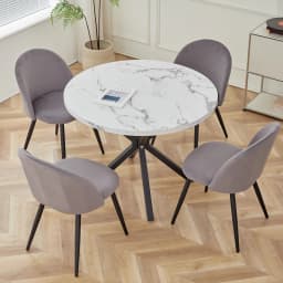 A Set of 2 Kitchen Nordic Dining Chairs Bedroom Velvet Dresser Party Modern Luxury Dining Chairs Design Unique Home Furniture