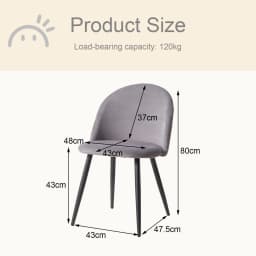 A Set of 2 Kitchen Nordic Dining Chairs Bedroom Velvet Dresser Party Modern Luxury Dining Chairs Design Unique Home Furniture