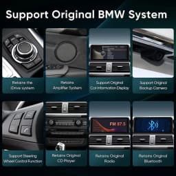 Wireless Carplay Android Auto Car Radio Multimedia Player For BMW 1Series E81 E82 E87 E88 Head Unit Touch Screen Rear Camera GPS