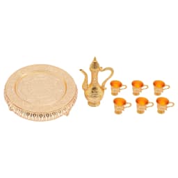 1 Teapot 6 Teacups with Tray European Tea Service Set Zinc Alloy Drinkware Afternoon Tea Party