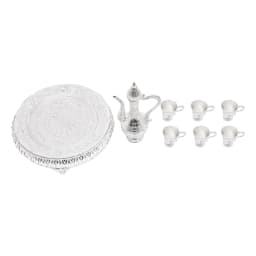 1 Teapot 6 Teacups with Tray European Tea Service Set Zinc Alloy Drinkware Afternoon Tea Party