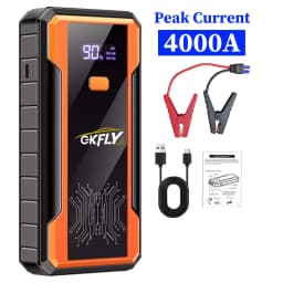 GKFLY 4000A Car Jump Starter Portable Power Bank 2000A Car Battery Booster 12V Auxiliary Starting Device for Diesel
