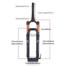 Ship From Spain VIARON MTB Bike Fork Thru Axle Air and Oil Front Suspension 15*100MM 29inch Tapered Steerer Mountain Bike Part
