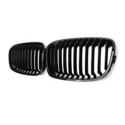 MagicKit Car Racing Grill Fit For BMW F20 F21 LCI 1 Series 1 Pair Front Kidney Grille 2011 2012 2013 2014 2015 Auto Accessories