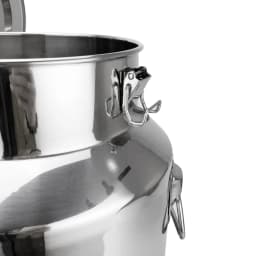 201 Stainless Steel Milk Jug Leak-Proof Lid Milk Jug Transport Jug Stainless Steel Container with Silicone Seal (18L)