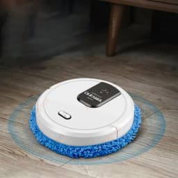 Cleaning Mop Wet and Dry Mopping Sweeping Robot with Spray Function 360 Degree Automatic Cleaning Mode White