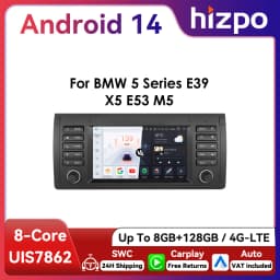 Hizpo 2Din 7-inch Android Car Radio for BMW E39 X5 E53 M5 1996 - 2007 Navigation GPS RDS DSP 4G BT CarPlay SWC UI7862 Multimedia