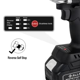 ALLSOME 1/2 in. Brushless Cordless 3-Speed Impact Wrench with 22mm Sleeve for 18V Makita Lithium Battery