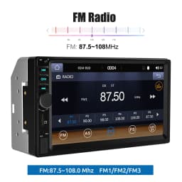 ESSGOO 7 Inch Carplay/Android Auto Double 2 DIN Car Stereo Stereo Head Unit Radio AUX FM USB Multimedia MP5 Player