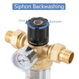 Reusable Tap Water Filter Stainless Steel Flowing Fine Filter Pre-filter Sediment Filter for Well Water Hose 1/2 inch 3/4 inch
