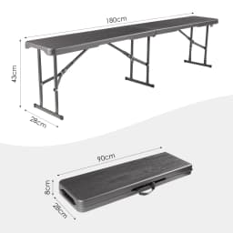 Portable Folding Stool, Plastic Folding Bench with Handle,Garden Stool Balcony Camping Travel Stool Outdoor Bench Furniture