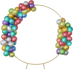 Metal Iron Ring Arch Stand Wedding Arch Frame Balloon Bow Gold Backdrop Stand DIY Birthday Baby Shower Holiday Party Decoration