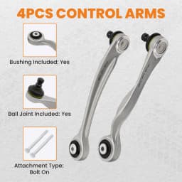 4x Front Rear Wishbones Upper Control Arm Kit Left Right for Audi A4 8D5,8D2,B5 1994-2001