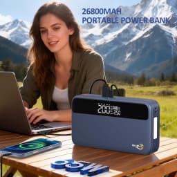 Car Jump Starter with Air Compressor 26800mAh Portable Booster Charger Powerful Car Battery Starting Device