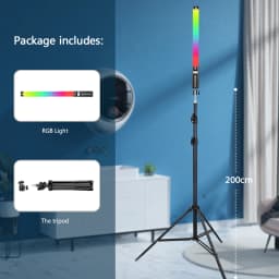 RGB Light Stick Wand With Tripod Stand Colorful LED Fill Light Handheld Flash Speedlight Photography Lighting Video Lamp Party