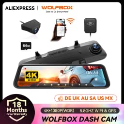 WOLFBOX G850 Front and Rear 4K Dash Cam Car Camera WDR 1080P Dash Camera for Car FOV170 Car Dvr GPS Night Vision 24H Parking