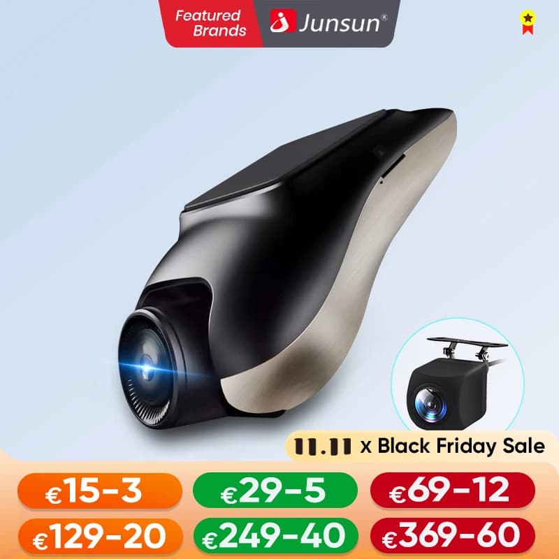 Junsun New 720P dashcam ADAS Mini Car DVR 120 ° FOV Auto Video Recorder Hidden Type Dash Cam for Android Support ReverParking