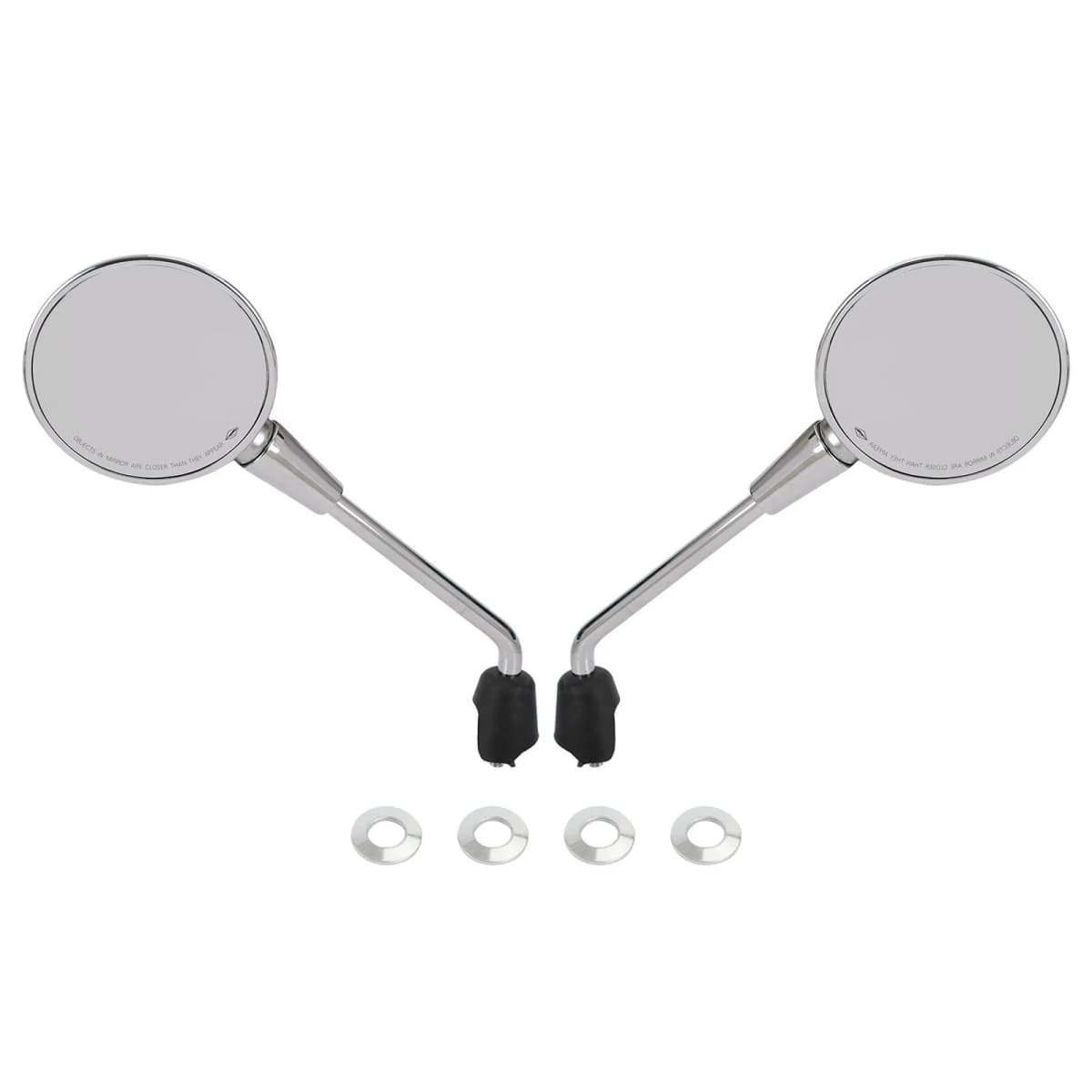 Artudatech Left & Right Rearview Mirror Chrome For Vespa Primavera 50 125 150 2014-2022