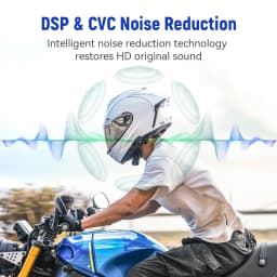 Lexin G1 Motorcycle Bluetooth Headsets for Helmet, Voice Assistance, Music, IP67 Waterproof, High Definition Speakers