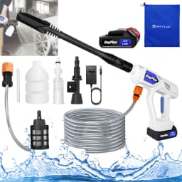 Cordless Power Washer Portable Pressure Washer High Pressure Cleaner Jet Car Washer Gun Washing with 1.5Ah Battery and Charger