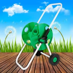 Moving Assistant Water Pipe Frame Watering Flower Winding Lightweight Hose Reel Shaft Tray for Gardens and Farms