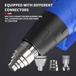 Heat Gun Hot Air Gun Variable Temperature For DIY, Stripping Paint, Shrinking PVC Drying Crafts & Wrap Paint,3 Nozzles, 2000W
