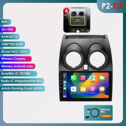 Hizpo 2 din Android 14 Radio For Nissan Qashqai J10 2006 - 2013 Carplay 4G Multimedia GPS 2din Autoradio Smart Car Systems WIFI