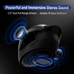 Lexin Bassbucket Portable Speaker Bluetooth with Motorcycle Helmet Concept Design, Multiple Devices Music Sharing Powerful Audio
