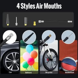 EAFC Inflator Tire Pump Car Air Compressor for Motorcycles Bike Ball Tyre Digital Electric Inflatable Pump