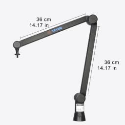 TEYUN Microphone Holder Metal Boom Arm Stand Load 1KG Table Pantograph Adjustable Angle Desktop Mic Support Bracket NBA-6