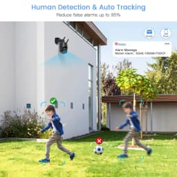 Ctronics Surveillance WiFi Camera Dual Lens Optical Zoom Outdoor 360 PTZ Security Camera Human Auto Tracking Color Night Vision