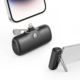 IWALK Capsule Power Bank Portable Fast Charging Stand Mobile Power Bank 5000mAh Compatible with iPhone 8-14 Lightning