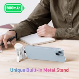 IWALK Capsule Power Bank Portable Fast Charging Stand Mobile Power Bank 5000mAh Compatible with iPhone 8-14 Lightning