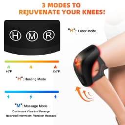 KTS Knee Laser Therapy Device Wireless Massager for Knee Pain Relief 70 Laser Diodes for Arthritis 2 Levels Heating Therapy