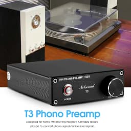 Nobsound Mini T3 MM RIAA Phono Stage Preamp Record Player Stereo Preamplifier HiFi Turntable Amplifier with Volume Control
