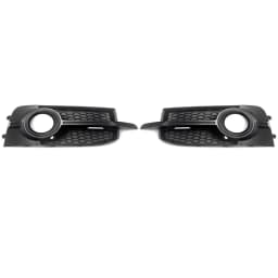 Pair For Audi A1 8X S-Line 2010-14 Honeycomb Front Bumper Fog Light Grille Cover