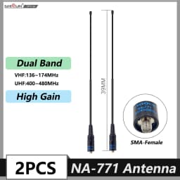 NA 771 Antenna Nagoya Gain Antenna VHF/UHF SMA Female For Baofeng UV-21 Pro V2 UV-18 Pro Max UV-5RH Quansheng UV-K5 UV-K6 Radio
