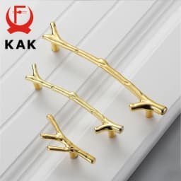KAK 10pcs Tree Branch Furniture Handle 96mm 128mm Black Silver Bronze Kitchen Cabinet Handles Drawer Knobs Door Pulls Hardware
