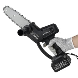 Allsome 8 In Cordless 21V Mini Chain Chainsaw Hand Pruning Saw Electric Woodworking Garden Cutting Tools For Makita Battery