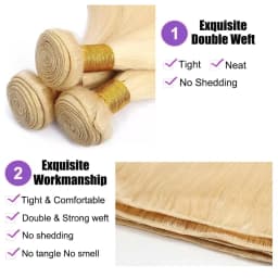20 22 24 Inch 613 Blonde Straight Human Hair Bundles Can Be Dyed Brazilian Top Quality Raw Bundles Human Hair 3 Days Delivery