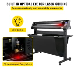 SucceBuy 28/34/53 Inch Semi-Automatic Vinyl Cutter Plotter Cutting Printer Floor Stand 3 Blades LCD Display SIGNMASTER Software