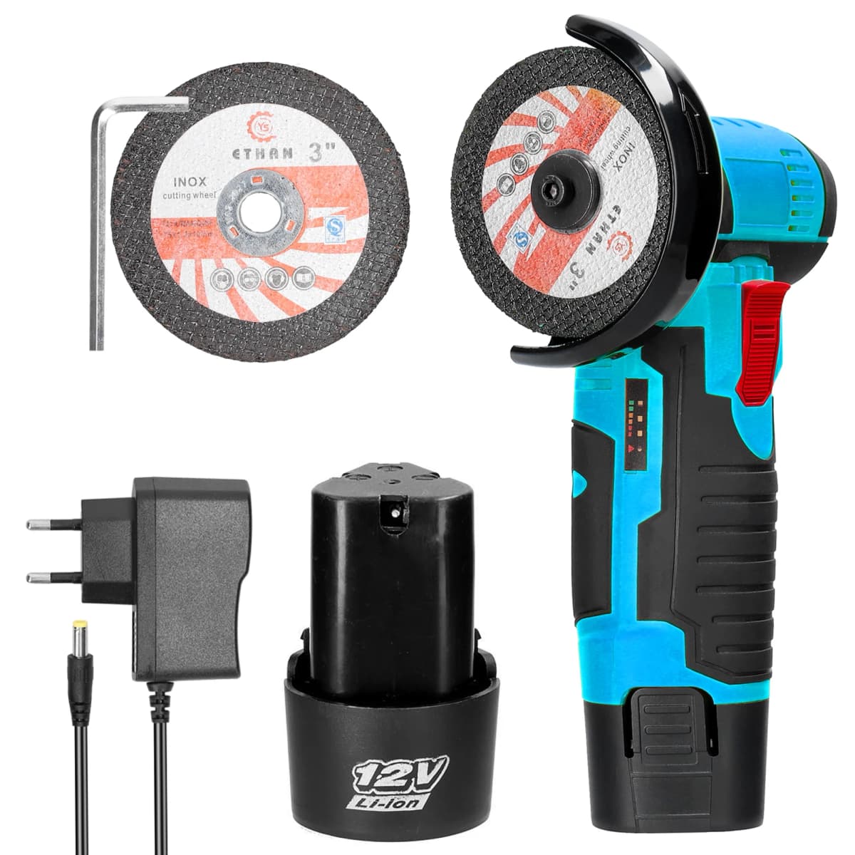 Mini Grinder Electric Grinding Tool Multifunctional Handheld Cutter for Cutting Polishing Ceramic Tile Wood Stone Steel 19500rpm