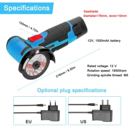 Mini Grinder Electric Grinding Tool Multifunctional Handheld Cutter for Cutting Polishing Ceramic Tile Wood Stone Steel 19500rpm